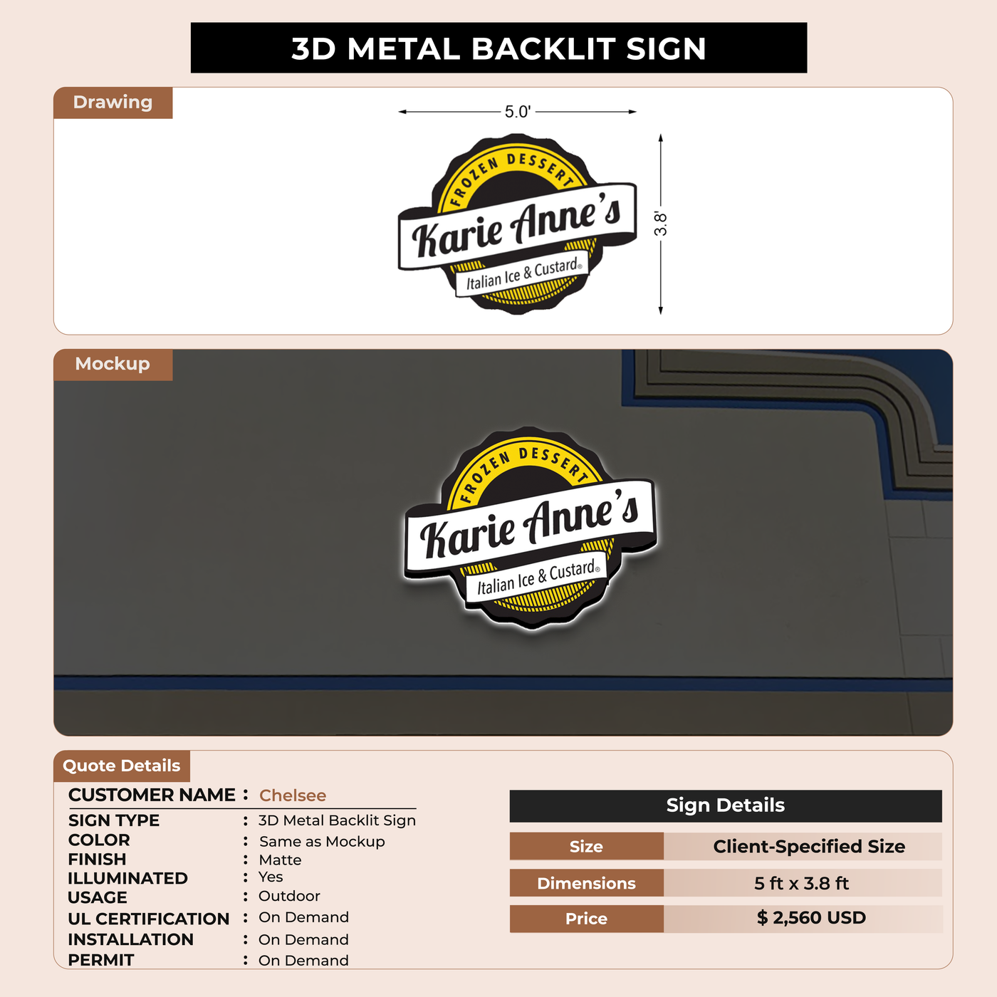 Custom SIgns For Chelsee