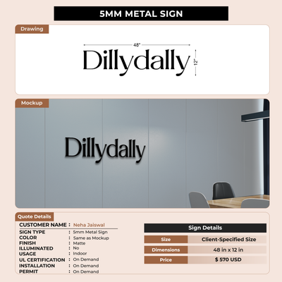 custom sign for Neha Jaiswal