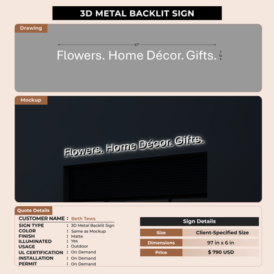 Custom Signs for Beth Tews