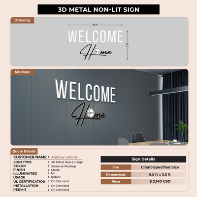 Custom Signs for Andrew Lafond