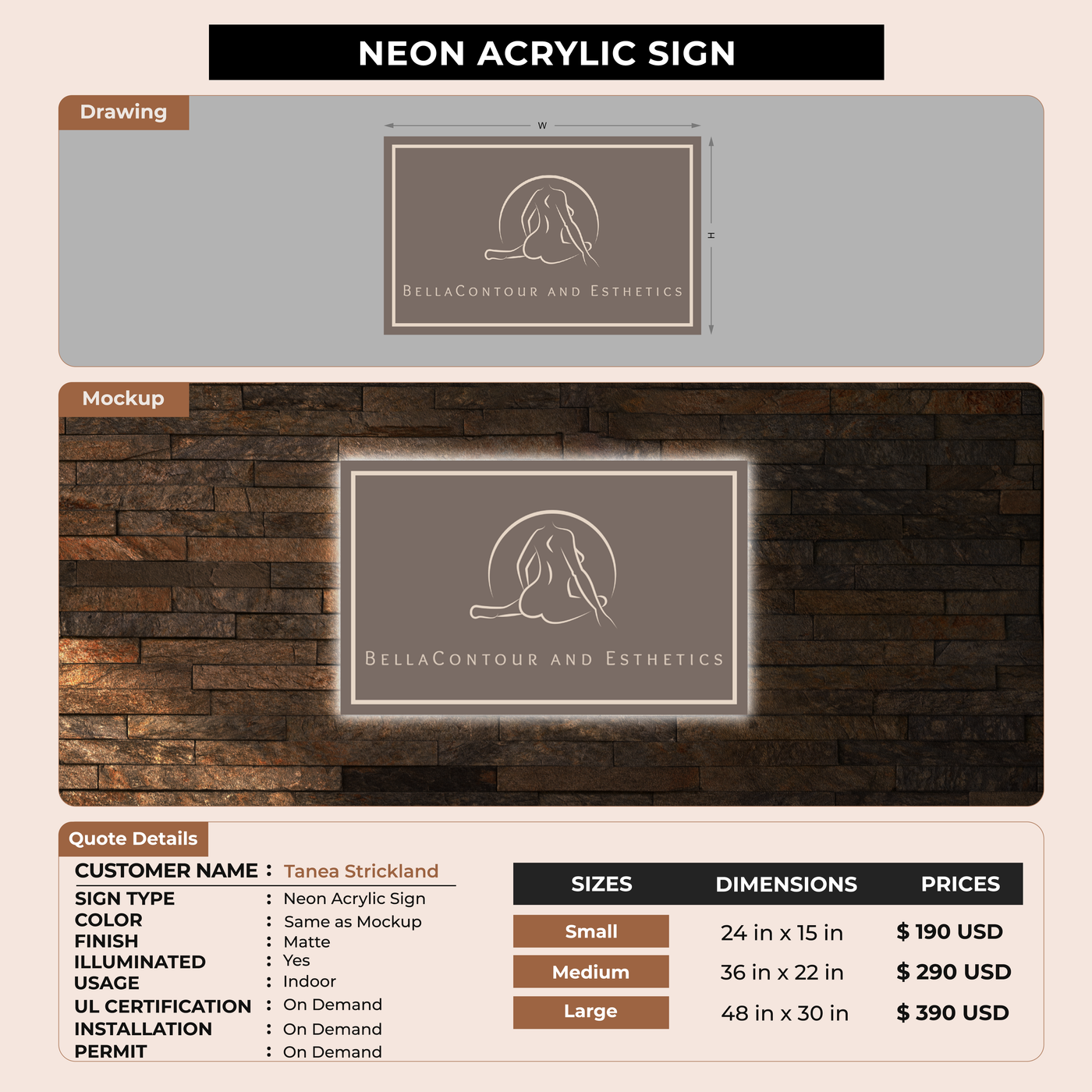 Custom Signs For Tanea Strickland