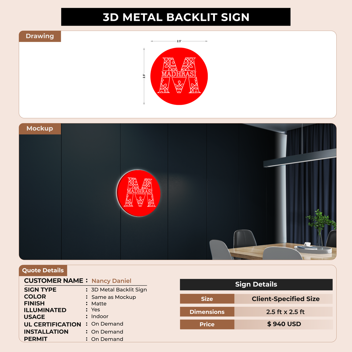 Custom Signs for Nancy Daniel