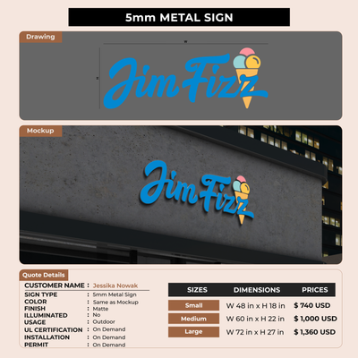Business Signage for Jessika Nowak