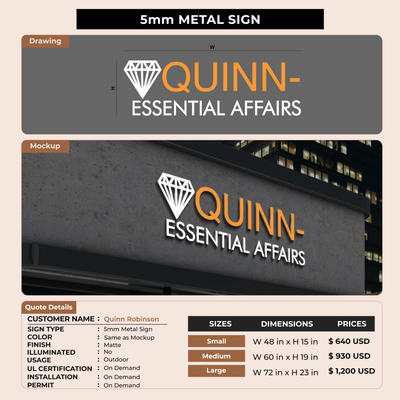 Business Signage for Quinn Robinson