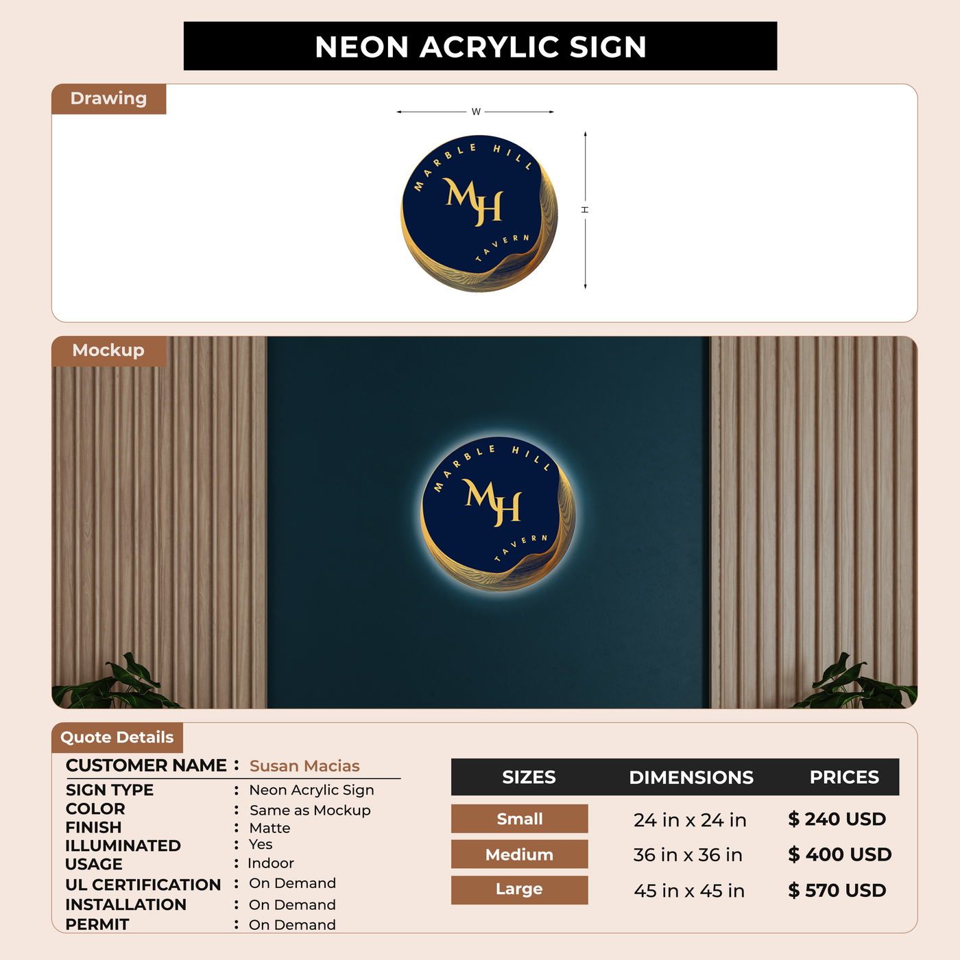 Custom Signs For Susan Macias