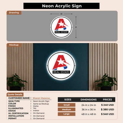 Business signage for Sharon Mazanec