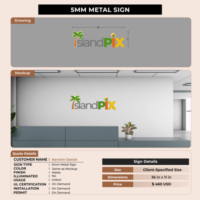 Custom Signs for Kervinn Daniel