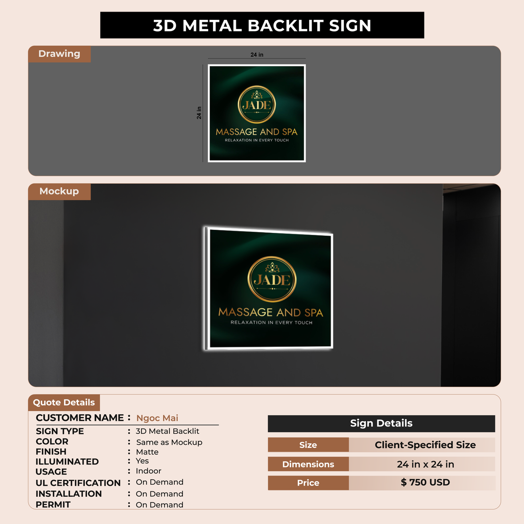 Business signage for Ngoc Mai