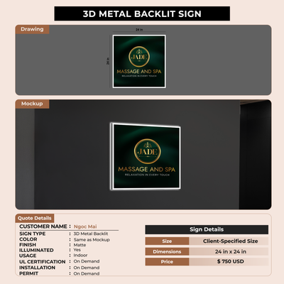 Business signage for Ngoc Mai
