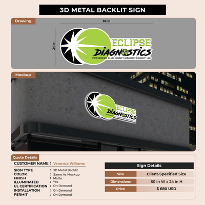 Custom signs for Veronica Williams