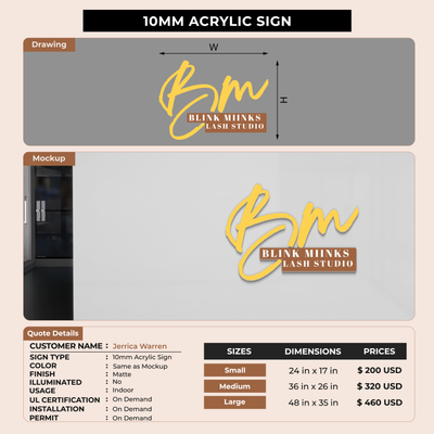 Business Signage for Jerrica Warren