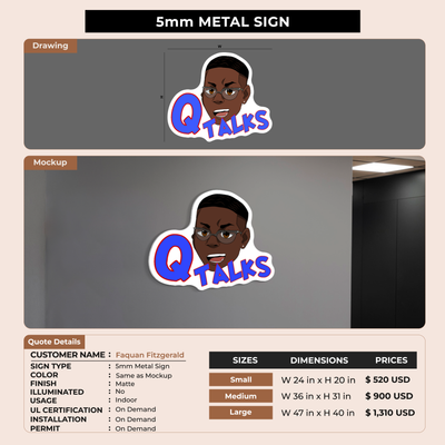 Business Signage for Faquan Fitzgerald