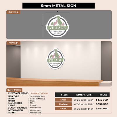 5mm Metal Sign for Shannon Gorman