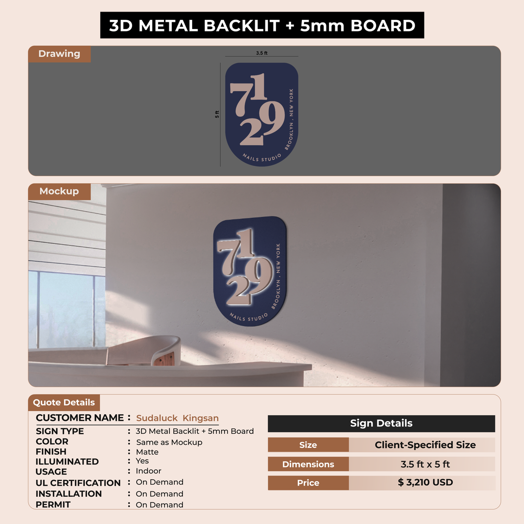Business signage for Sudaluck  Kingsan