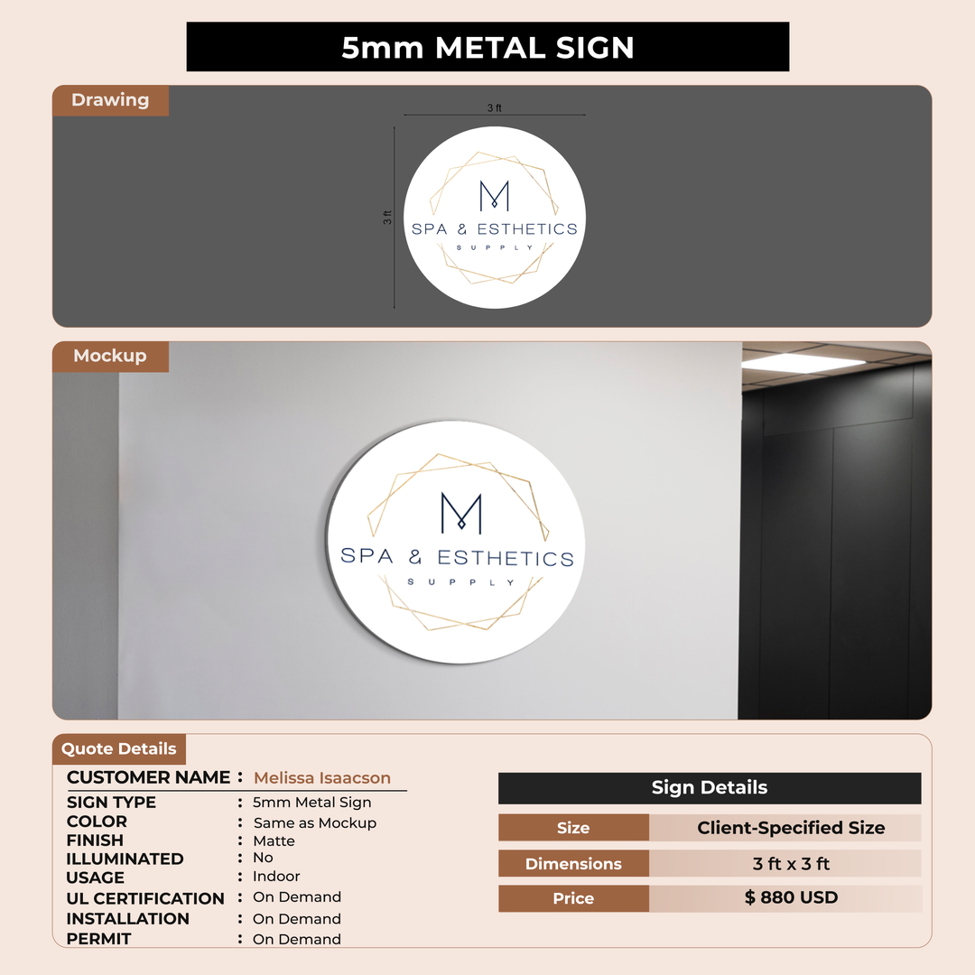 Business signage for Melissa Isaacson