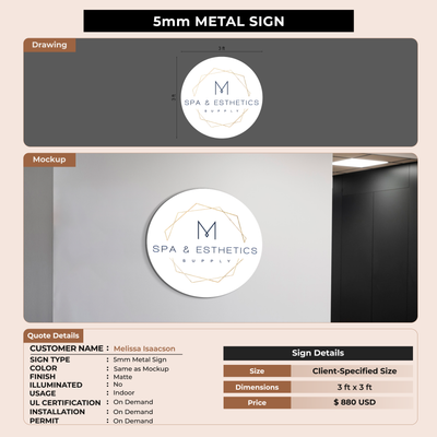 Business signage for Melissa Isaacson