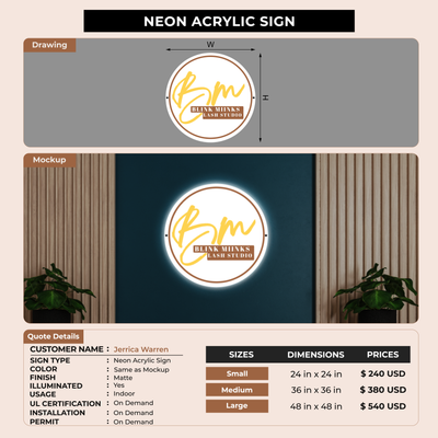Business Signage for Jerrica Warren