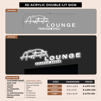 Business signage for Alexandra Grajko