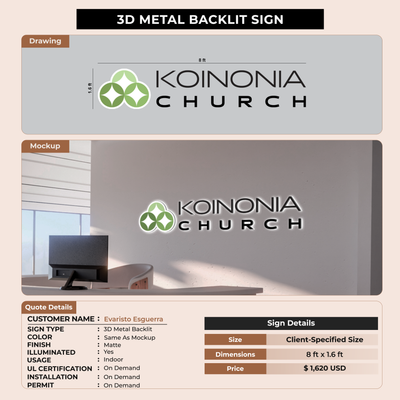 Custom Signs for Evaristo Esguerra