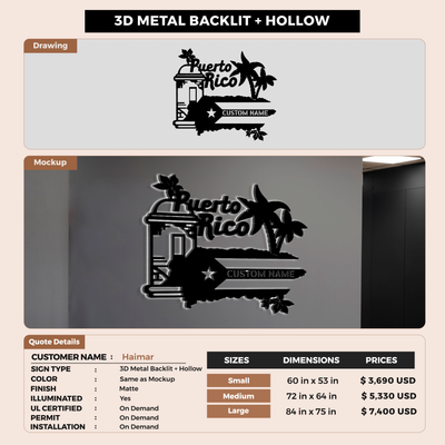 Business signage for Haimar