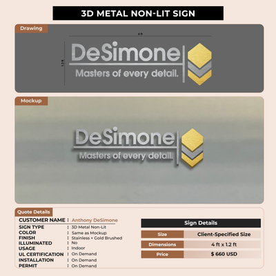 3D Metal Non-lit for Anthony DeSimone