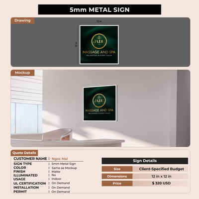 Business signage for Ngoc Mai