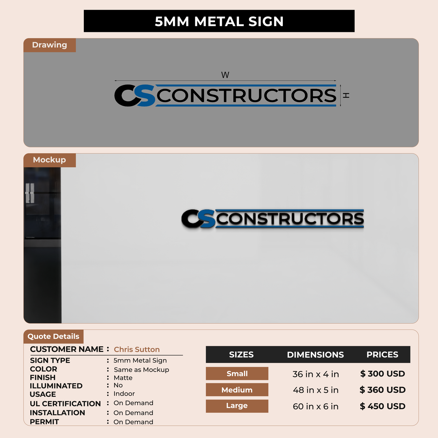 5mm Metal Sign for Chris Sutton