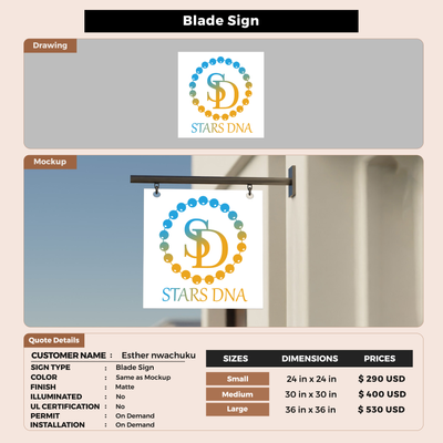 Business signage for Esther nwachuku