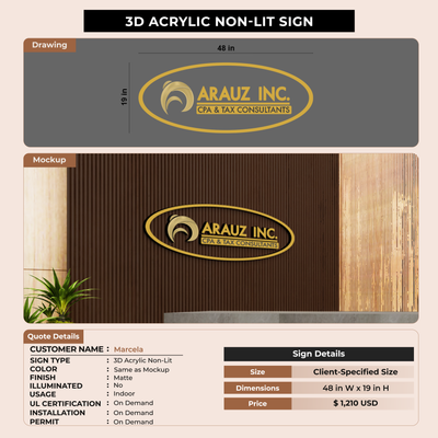 Business Signage for Marcela