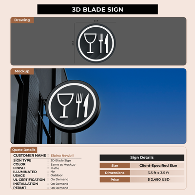 Business signage for Elaina Newbill