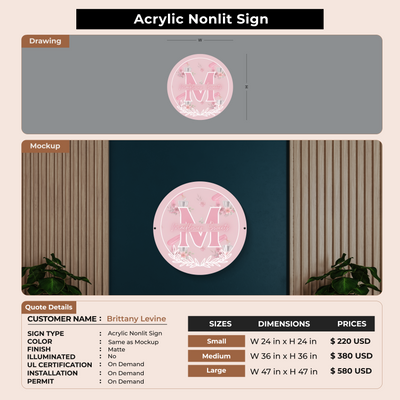 Custom Signs for Brittany Levine