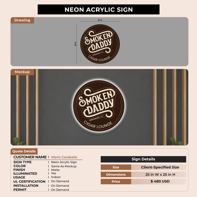 Business signage for Mario Caraballo