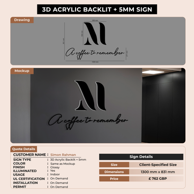 Business signage for Simon Rahman
