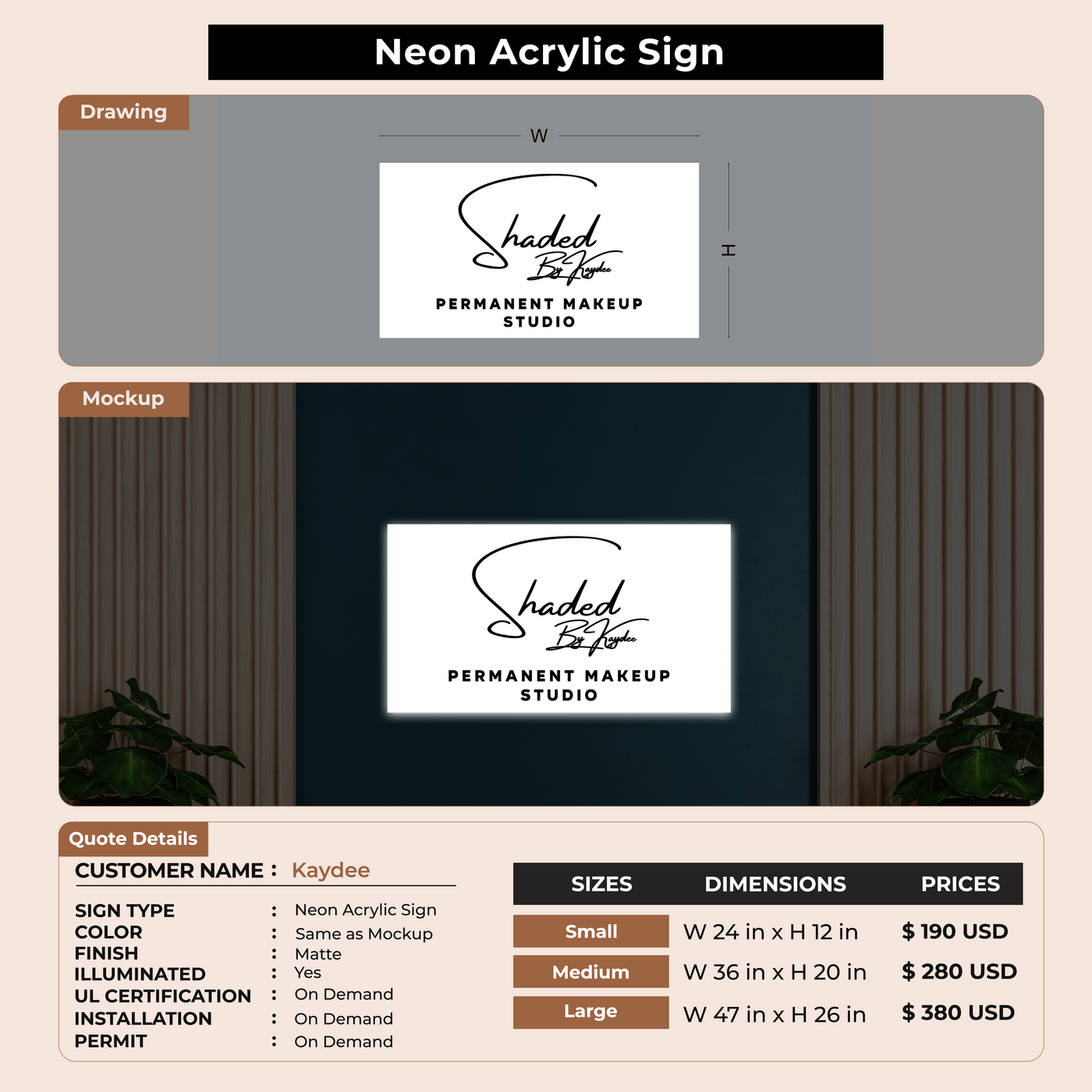 Custom Sign For Kaydee`