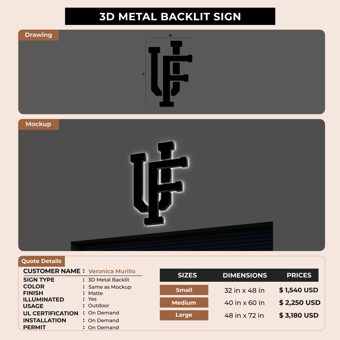 Business signage for Veronica Murillo