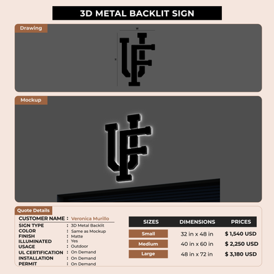 Business signage for Veronica Murillo