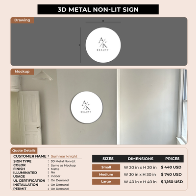 Business Signage for Summar knight