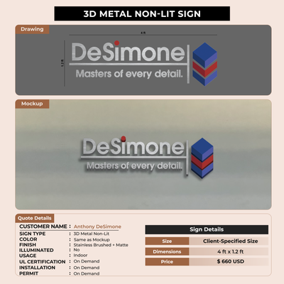 3D Metal Non-lit for Anthony DeSimone