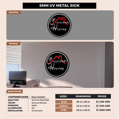Business signage for Stacy Swisher