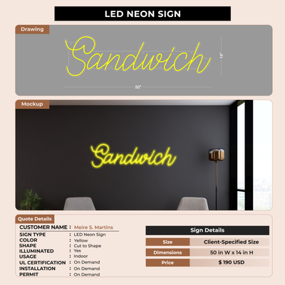 LED Neon Signs for Meire S. Martins