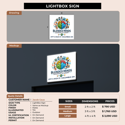 Business signage for Jacob Gaus