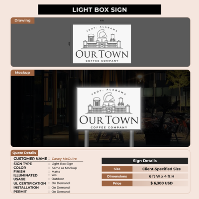 Business signage for Casey McGuire