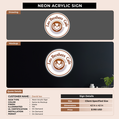 Business signage for David leo