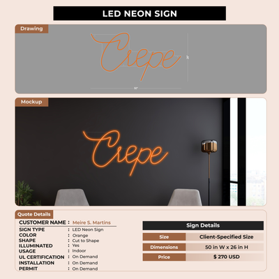 LED Neon Signs for Meire S. Martins