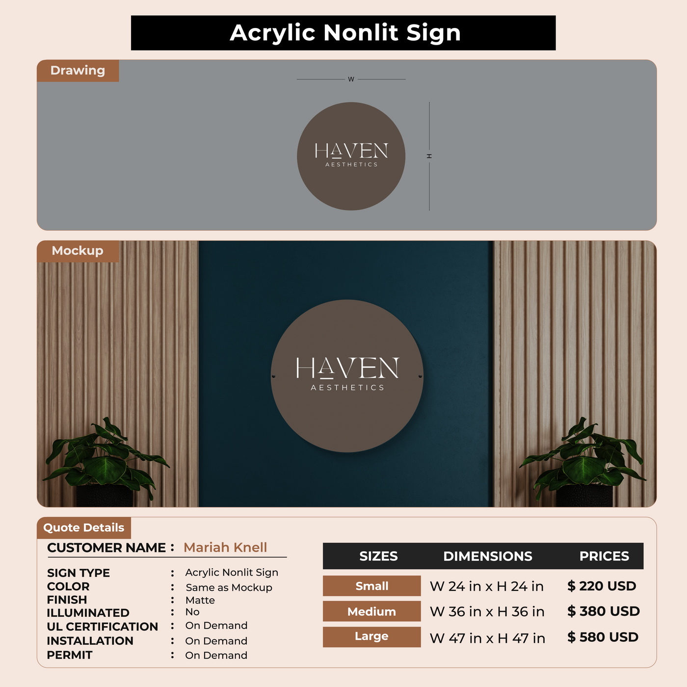 Custom Signs For Mariah Knell