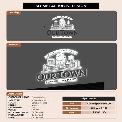 Business signage for Casey McGuire