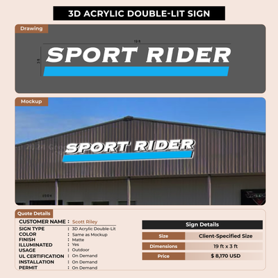 Business signage for Scott Riley
