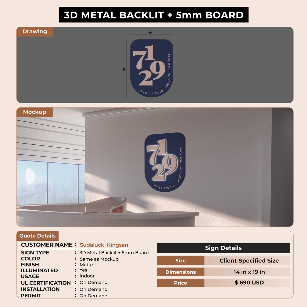 Business signage for Sudaluck  Kingsan