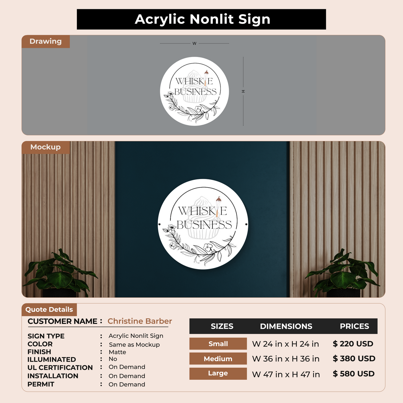 Custom Signs For Christine Barber