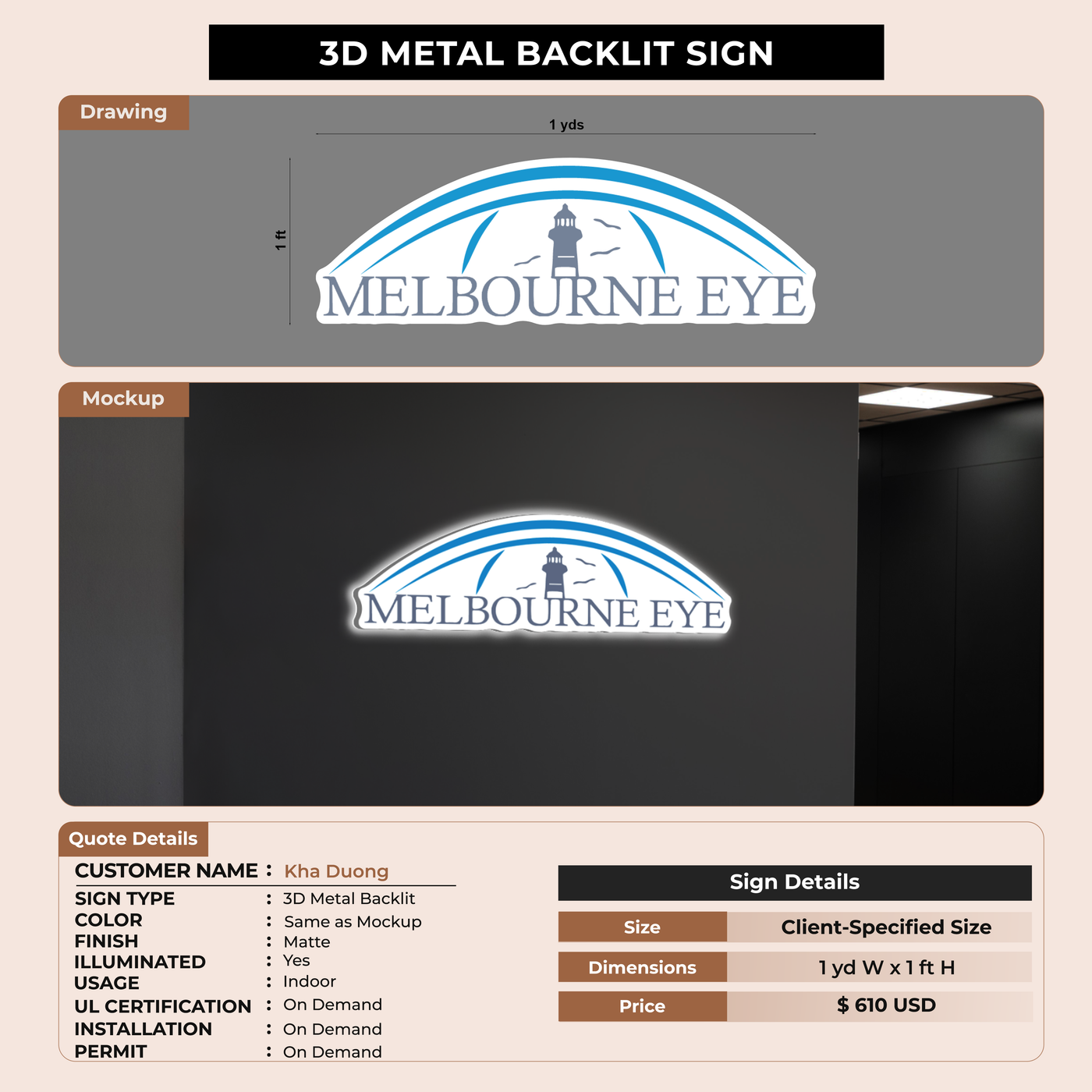 Business Signage for Kha Duong